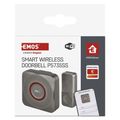 EMOS P5735SS GoSmart strieborný domový bezdrôtový zvonček do zásuvky s WiFi