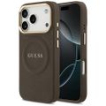 Puzdro Guess pre iPhone 17 Pro HC MAGSAFE PU S/ PEONIA HOT STAMP hnedé