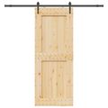 vidaXL Posuvné dvere NARVIK Prírodná a čierna 90 x 210 cm (213,5 cm)