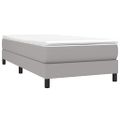 vidaXL Posteľný rám s boxspringom bledosivý 90x190 cm látka