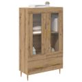 vidaXL Highboard Remeselný dub 69,5 x 31 x 115 cm
