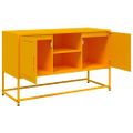 vidaXL TV skrinka horčicovožltá 100,5x39x60,5 cm oceľ