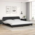 vidaXL Posteľ s matracom Dover čierno-biela 200x200 cm umelá koža
