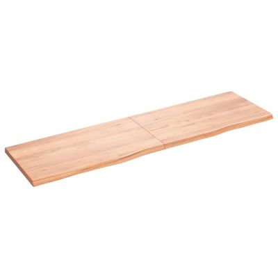 vidaXL Stolová doska bledohnedá 180x50x(2-4) cm ošetrený masívny dub