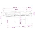 vidaXL Vysoká posteľ vosková hnedá 80x200 cm borovicový masív