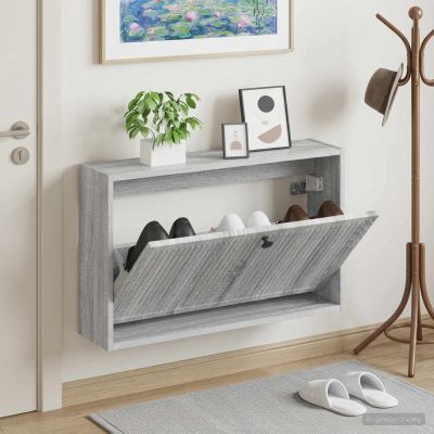 vidaXL Nástenný botník EDE 71 x 17 x 43 cm Kompozitné drevo