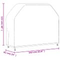 vidaXL Obal na gril 162x61x122 cm čierny 420D oxford