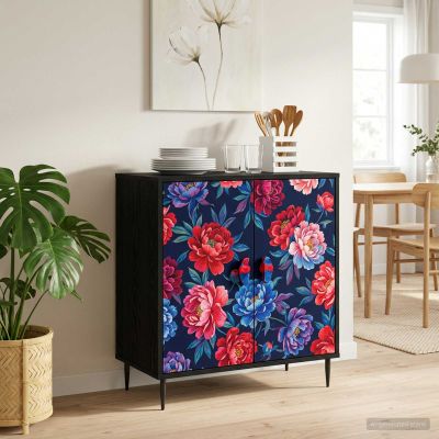 vidaXL Příborník HEESCH Tlač farieb v blokoch 66 x 36,5 x 76 cm