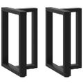vidaXL Nohy k jedálenskému stolu v tvare T, 2 ks, čierne, 60x35x(72-73) cm, oceľ