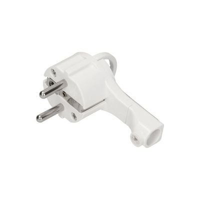 Vidlica uhlová s uškom ORNO OR-AE-1379/W, 16A, IP20, typ unishuko Vidlice úhlová s ouškem ORNO OR-AE-1379/W, 16A, IP20, typ unishuko