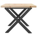 vidaXL Konferenčný stolík v tvare X 80x50x40,5 cm borovica a oceľ