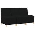 vidaXL Bezrúčková modulárna sofa jednotka 3 ks Čierna látka