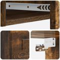 vidaXL Nástenný bočný stôl Dymový dub 87,5 x 34,5 x 17 cm