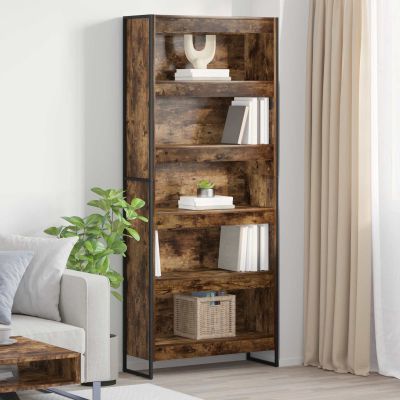 vidaXL Knižnica 2 pcs Dymová dub 80 x 30 x 189,5 cm Kompozitné drevo