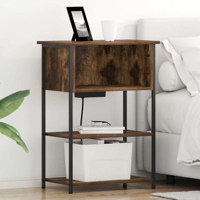 vidaXL Nočný stolík Dymová dub 55 x 31 x 76 cm Kompozitné drevo
