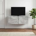 vidaXL Nástenná TV skrinka 98 x 31 cm Betónovo sivá Kompozitné drevo