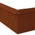 vidaXL Slimákové zábrany 20 ks 100 x 3,5 x 25 cm Hrdzavý