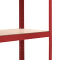 vidaXL Úložná polica červená 80x40x180 cm oceľ a MDF
