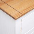 vidaXL Komoda biela 93x40x80 cm borovicový masív Panama Range