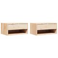 vidaXL Nočný stolík 2 ks Hnedá 50 x 32,5 x 24 cm Borovicový masív