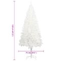 vidaXL Umelý vianočný stromček, realistické ihličie, biely 120 cm