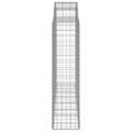 vidaXL Oblúkové gabiónové koše 18 ks 200x50x160/180 pozinkované železo