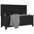 vidaXL Úložný box+podložka, čierny 105x40x45 cm, kompozitné drevo