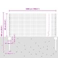 vidaXL Zvarené pletivo s podperami 50 x 0,6 m PVC potiahnutá oceľ