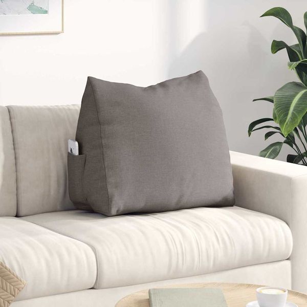 vidaXL Poduška na chrbát Sivohnedá 60 x 20 x 50 cm látka