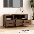 vidaXL TV skrinka hnedý dub 102x35x50 cm spracované drevo