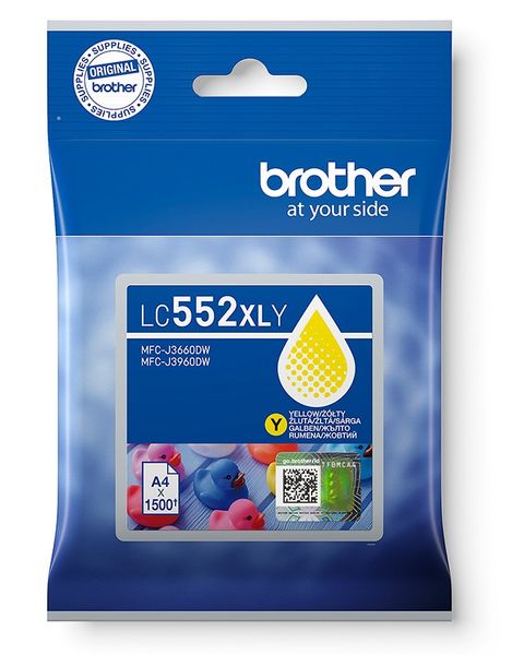Brother LC-552XLY - atrament žltý XL