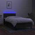 vidaXL Posteľ boxsping s matracom a LED čierna 80x200 cm látka