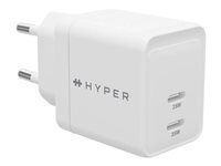 Sieťový adaptér - GaN - 35 watt - QC 3.0, Power Delivery 3.0 + PPS - 2 výstupné konektory (USB-C) - biela - Európa