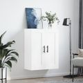 vidaXL Nástenná skrinka biela 69,5x34x90 cm kompozitné drevo