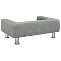 vidaXL Posteľ pre psa bledosivá 70x45x26,5 cm zamat