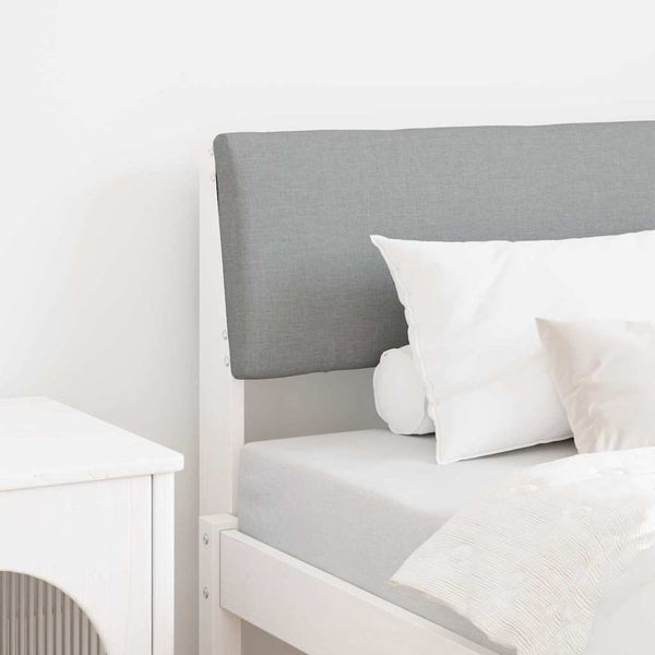vidaXL Čalúnené čelo postele Svetlosivá 80 cm Masívne borovicové drevo