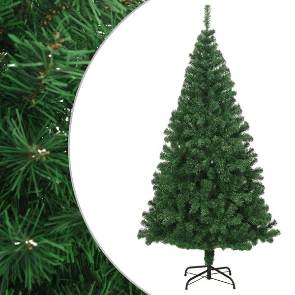 vidaXL Umelý vianočný stromček s hustým ihličím, zelený 240 cm, PVC