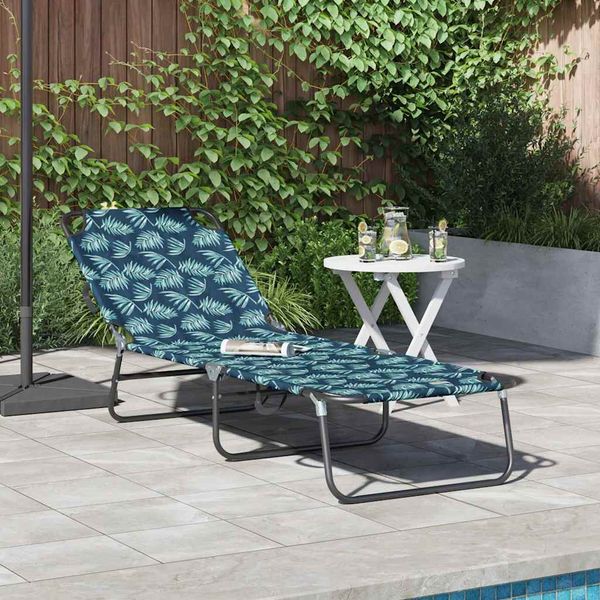 vidaXL Skladací lehátko Viacfarebný 188 x 57 x 86,5 cm Polyester