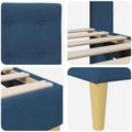 vidaXL Rám postele s čelnou doskou Modrá 180 x 200 cm Látka