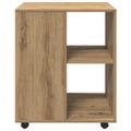 vidaXL Skrinka na kolieskach dub artisan 60x53x72 cm kompozitné drevo