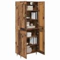 vidaXL Highboard Staré drevo 69,5 x 34 x 90 cm Kompozitné drevo