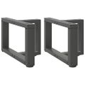 vidaXL Nohy konferenčného stolíka v tvare T, 2 ks, antracitové, 40x25x(30-31) cm, oceľ