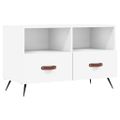vidaXL TV skrinka biela 80x36x50 cm spracované drevo