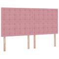 vidaXL Postel s úložným prostorem a matrací Ružová 180 x 200 cm Zamat