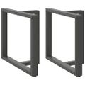 vidaXL Nohy k jedálenskému stolu v tvare T, 2 ks, antracitové, 100x35x(72-73) cm, oceľ