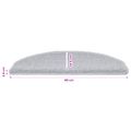vidaXL Samolepiace schodové rohože 15 ks 80 x 24,5 x 3,5 cm Svetlosivá