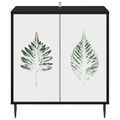 vidaXL Servírovacia skriňa HANAU Čierny dub 69 x 33 x 76 cm