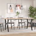 vidaXL Jedálenský stolík v tvare Y 180x90x75 cm borovica a oceľ