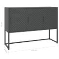 vidaXL Komoda antracitová 105x35x75 cm oceľ