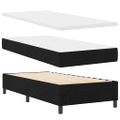 vidaXL Posteľ s pružinovým rámom s matracmi Čierna 100 x 200 cm látka